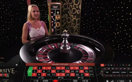 Immersive live roulette