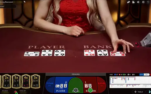 Live baccarat stream preview